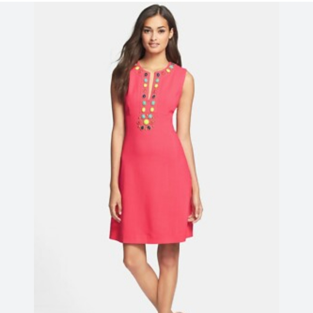 Kate Spade Edith Beaded Linen Dress